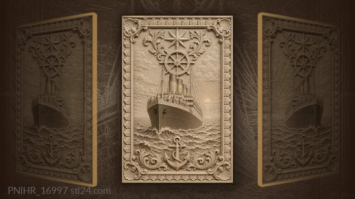 Titanic sunset voyage nautical star 3d STL model