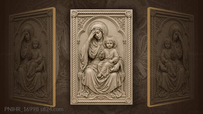 Mother with scroll rests her brow 3d STL model