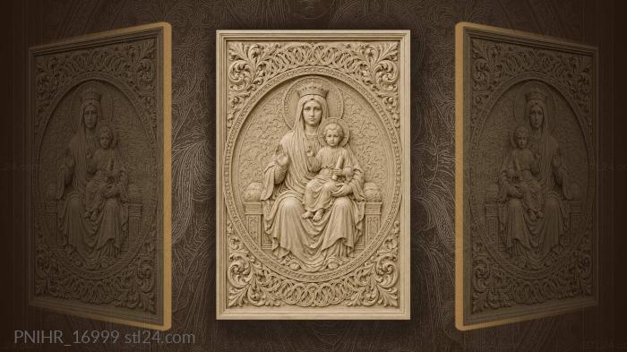 Child holding a scroll on mary lap 3d STL model