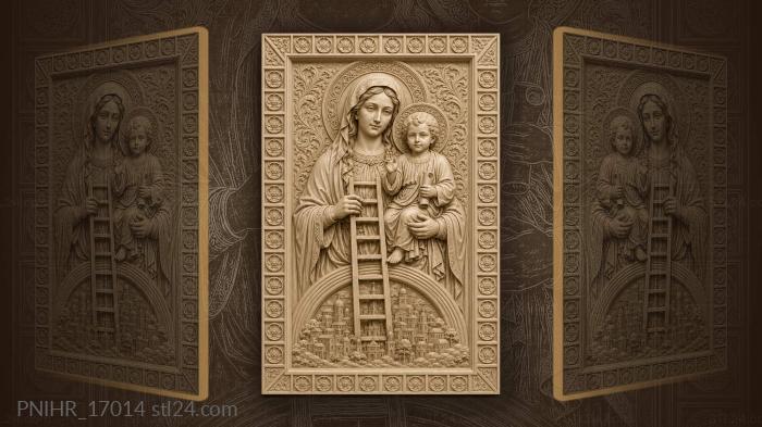 Madonna and child with cityscape 3d STL model