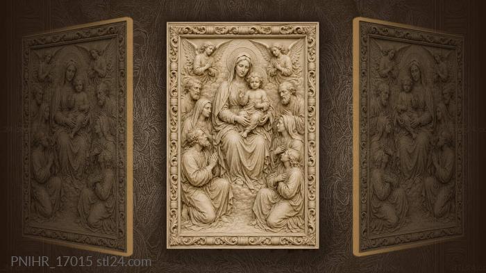 Virgin and child among kneeling saints 3d STL model