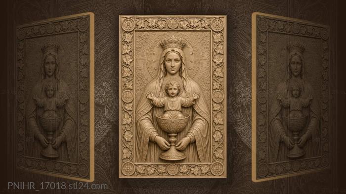 Infant seated inside a chalice 3d STL model