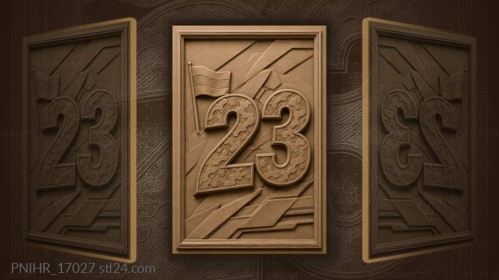 Bold camo twenty three number 3d STL model