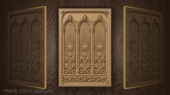 Three arches each holding rising sun 3d STL model
