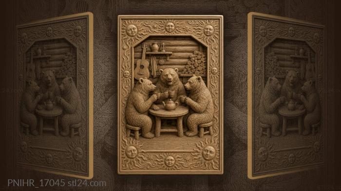 Guitar on the wall in the bears cabin 3d STL model