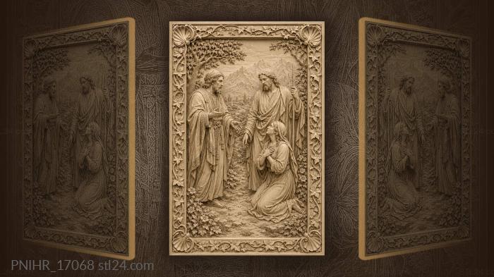 Wise man and hopeful woman 3d STL model