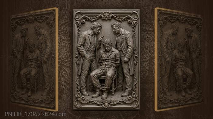 Intense questioning of a captive man 3d STL model