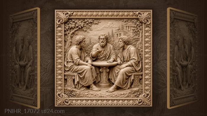 Cozy gathering by the landscape 3d STL model