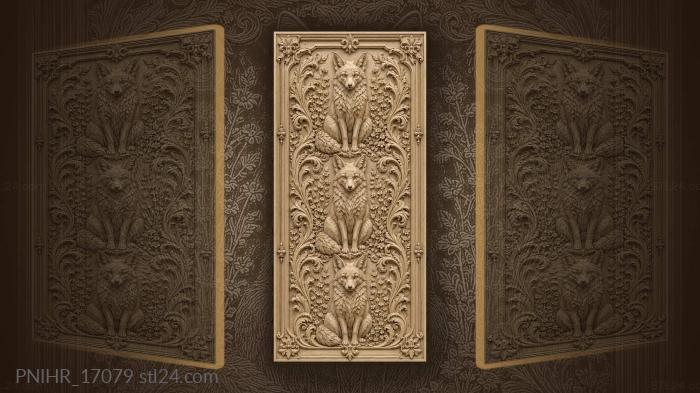 Three foxes among wildflowers 3d STL model