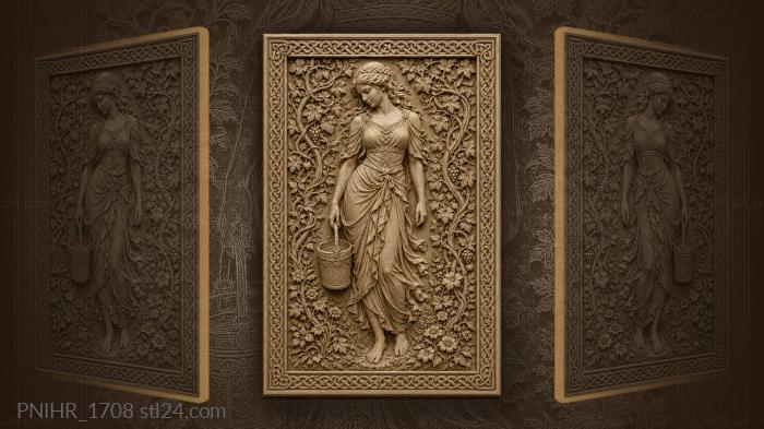 Pail carrier wrapped in tangled vines 3d STL model