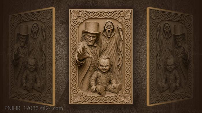 Horror icons gothic symmetry display 3d STL model