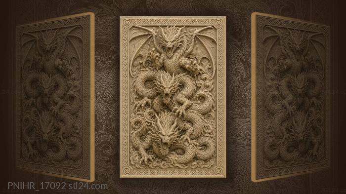 Spiraling dragons powerful ancient myth 3d STL model