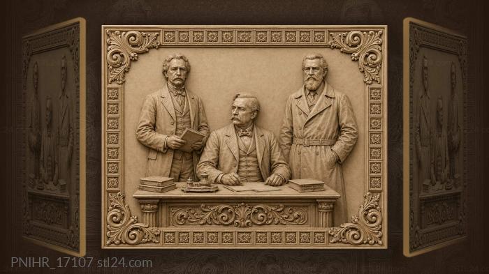 Business meeting with two colleagues 3d STL model