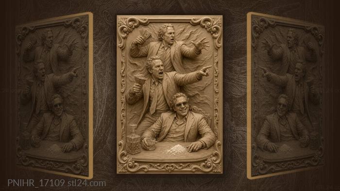 Heated argument money and drinks 3d STL model