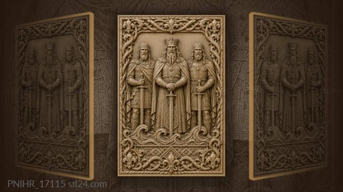 Royal men with wave pattern 3d STL model