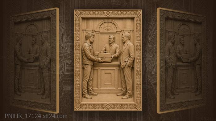 Bank transaction serious observation exchange 3d STL model