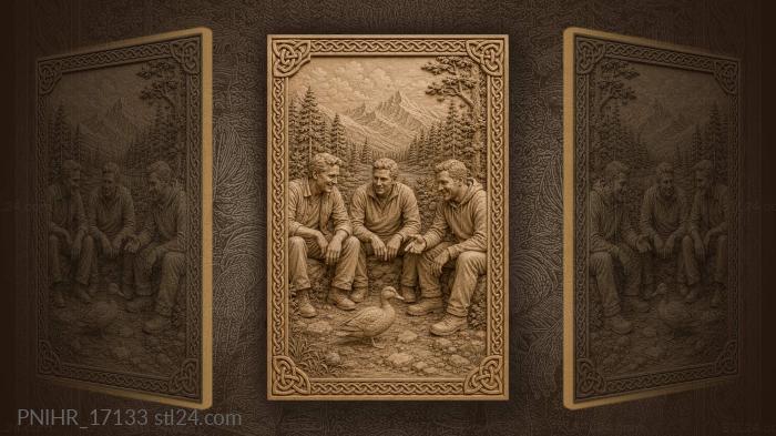 Men talking by a duck 3d STL model