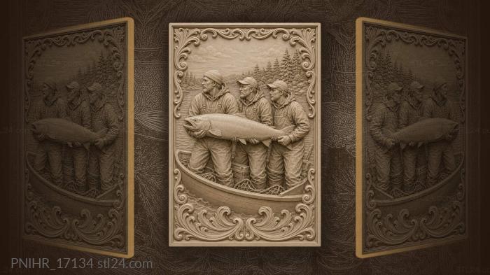 Successful fishing trip with friends 3d STL model