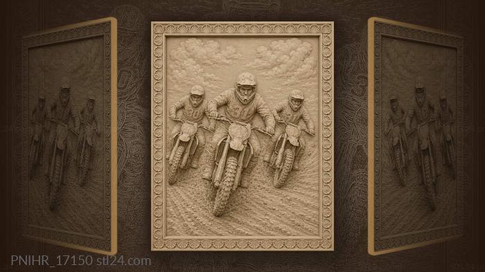 Motocross race action speed thrill 3d STL model