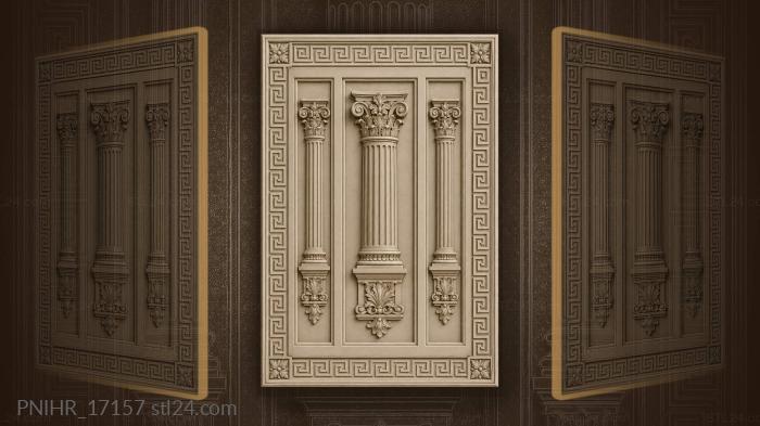 Classical columns symmetrical meander design 3d STL model