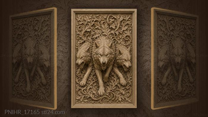 Yellow eyes staring from dense foliage 3d STL model