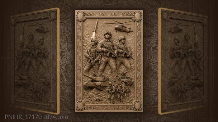 Soldiers under missile attack advance 3d STL model