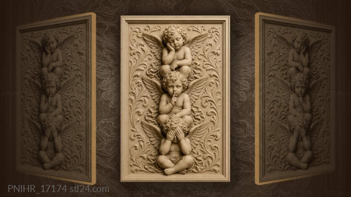 Silent cherubs listening to secrets 3d STL model