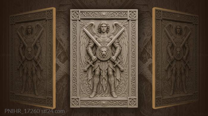 Crossed swords with central medallion 3d STL model
