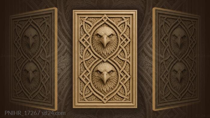 Majestic eagles symmetrical lozenge frame 3d STL model