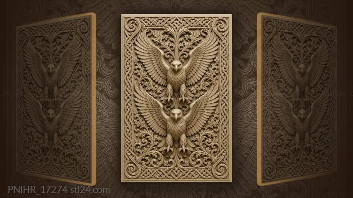 Majestic eagles soaring through foliage 3d STL model