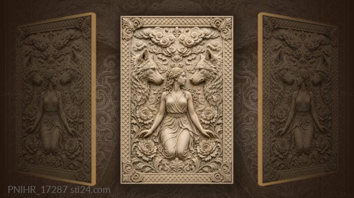 Two profiles among swirling clouds 3d STL model
