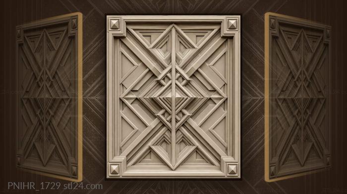 Geometric lines abstract symmetry design 3d STL model