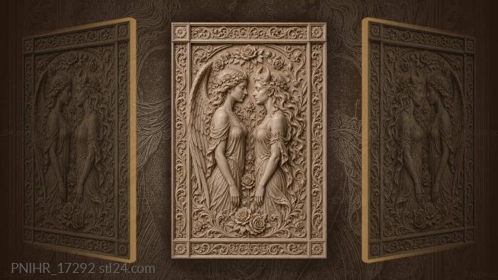 Winged beauty and horned maiden 3d STL model