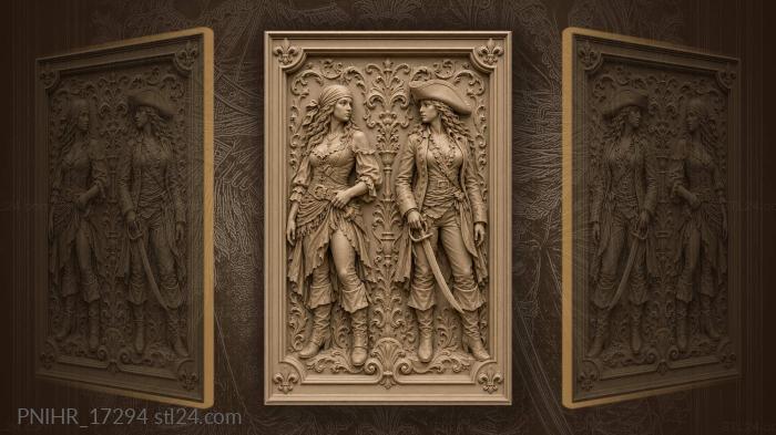 Pirate duel fierce rivals meeting 3d STL model