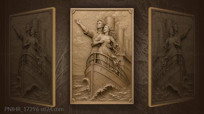Lovers sailing into the clouds 3d STL model