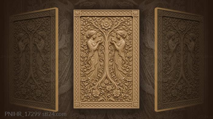 Lovers embracing blossoming tree spirits 3d STL model