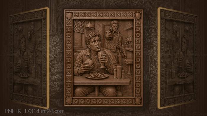 Diner standoff milkshake and fries 3d STL model