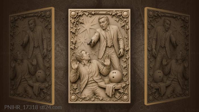 Sudden confrontation bowling alley drama 3d STL model
