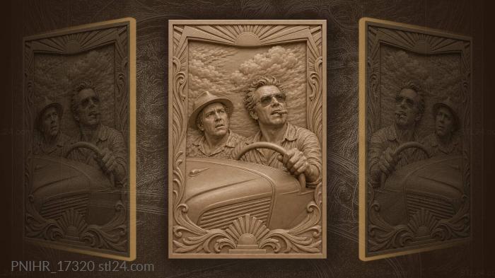 Driver and worried passenger journey 3d STL model