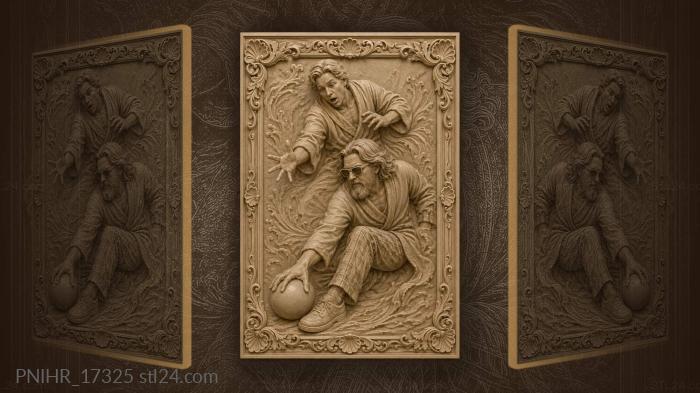 Man reaching for bowling ball 3d STL model