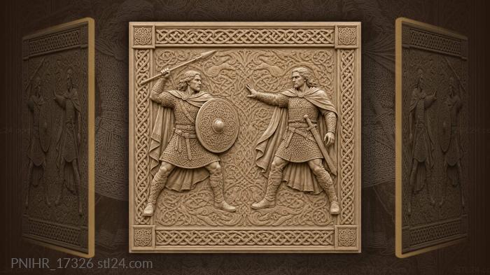 Warrior facing armored opponent challenge 3d STL model