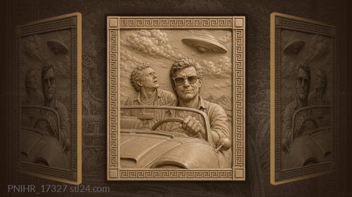 Driver and mysterious flying object 3d STL model