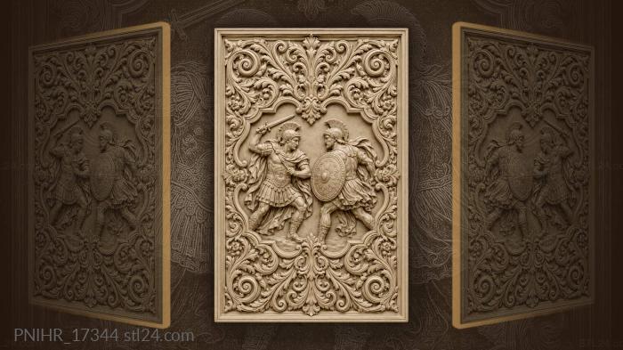 Duel with shield and sword 3d STL model