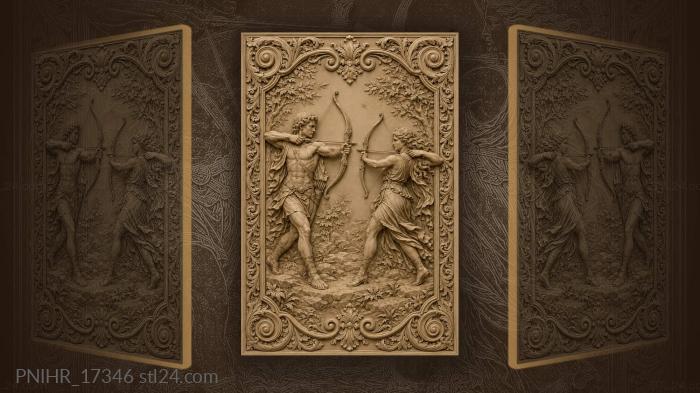 Archer and huntress in motion 3d STL model