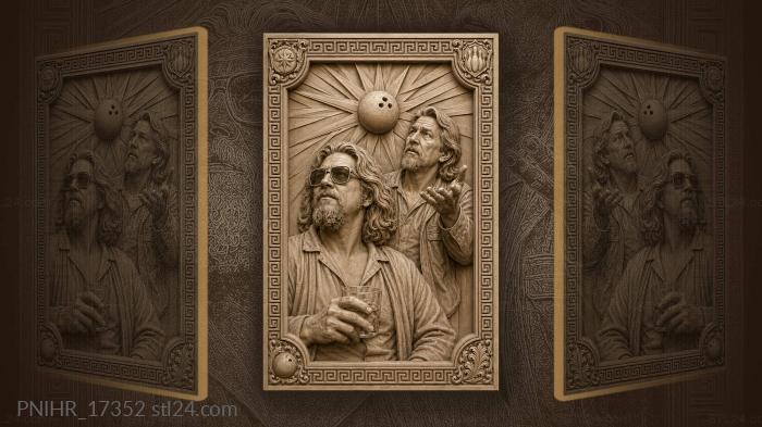 Bearded man in sunglasses under bowling ball 3d STL model