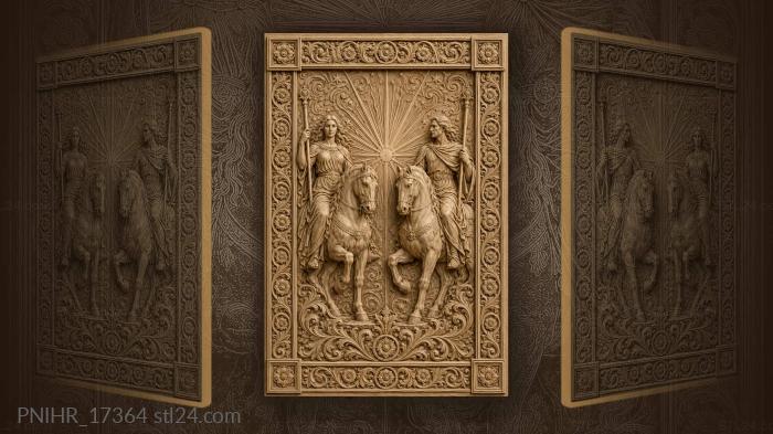 Riders meeting in radiant light 3d STL model