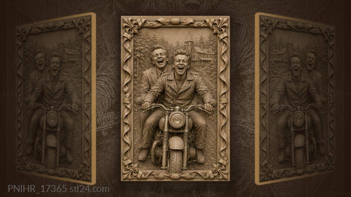 Motorcycle ride through the forest 3d STL model