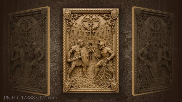 Duel beneath the roman standard on sand 3d STL model