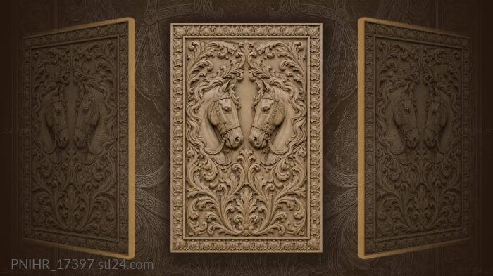 Majestic horses acanthus and lotus 3d STL model