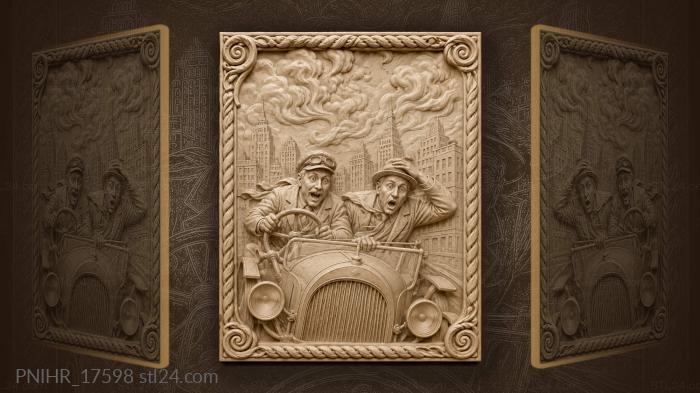 Vintage car city adventure ride 3d STL model